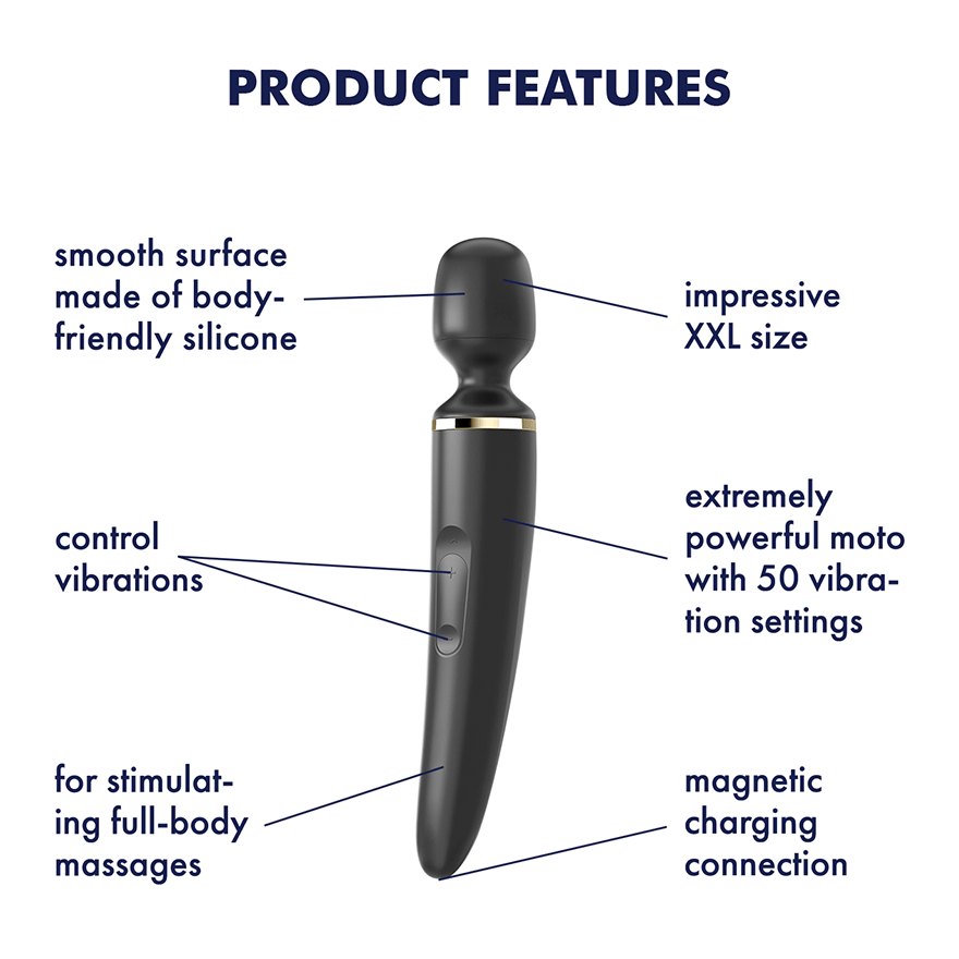 Вибратор Satisfyer Wand-er Woman Black/Gold Черны J2018-47-1
